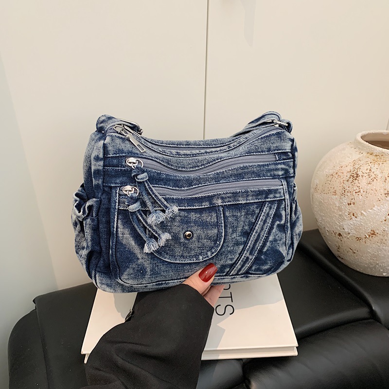 Luxury Bags Blue - Bolso de mezclilla azul retro estilo