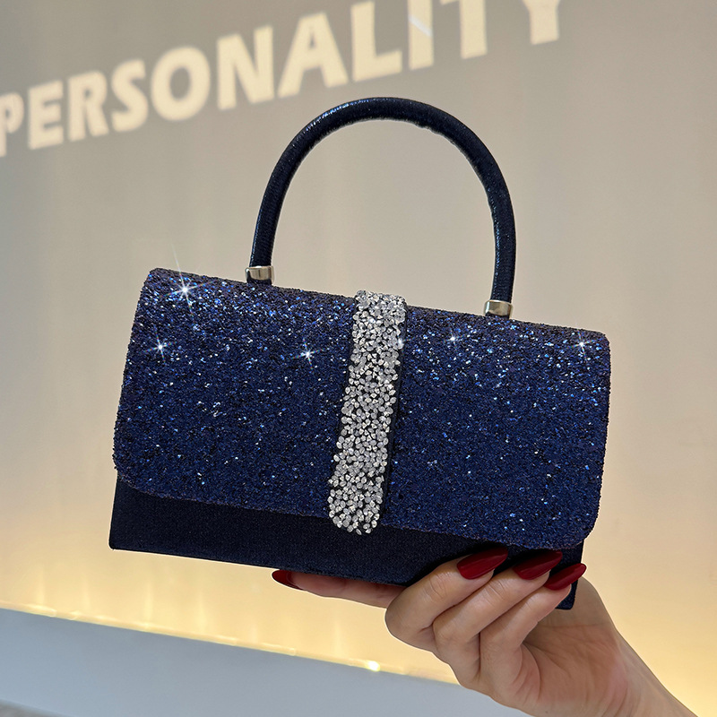 Luxury Bags Blue - Lujosa bolso de noche brillante, bolso