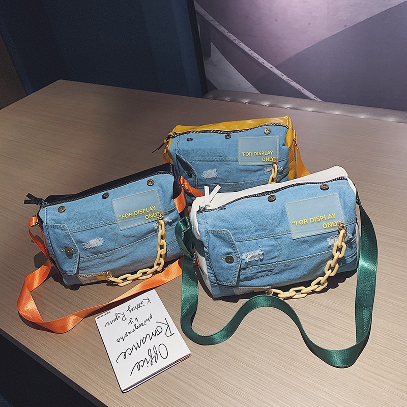 Bolsos de hombro de mezclilla  - Luxury Bags Blue reseña y precio
