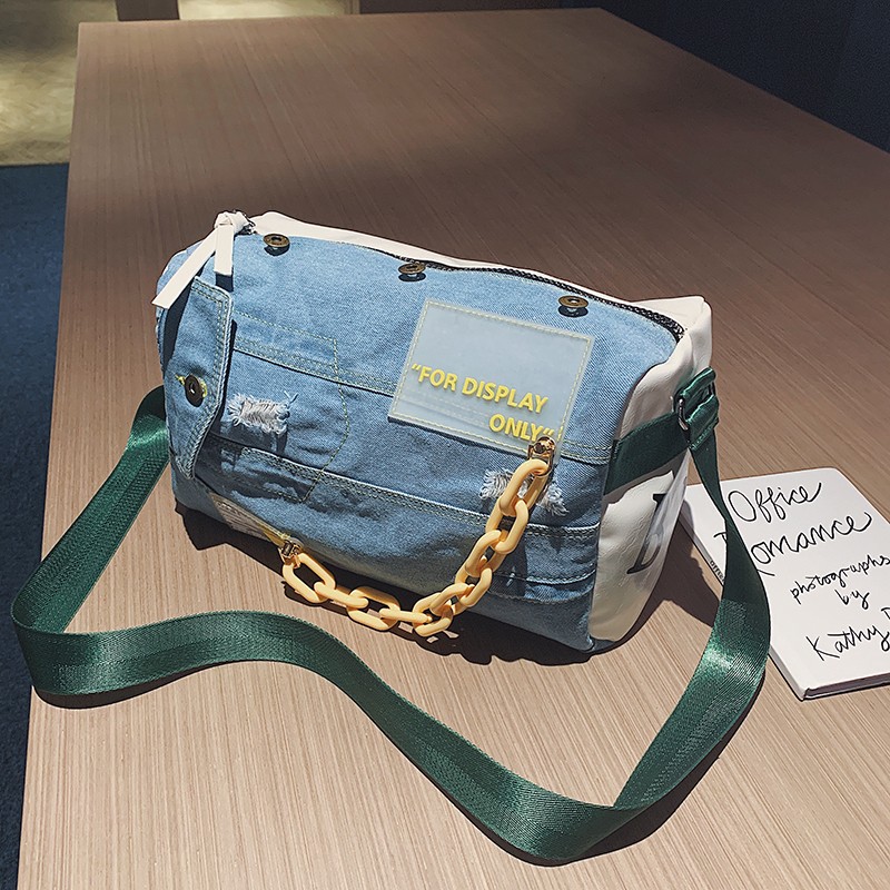 Bolsos de hombro de mezclilla  - Luxury Bags Blue reseña y precio