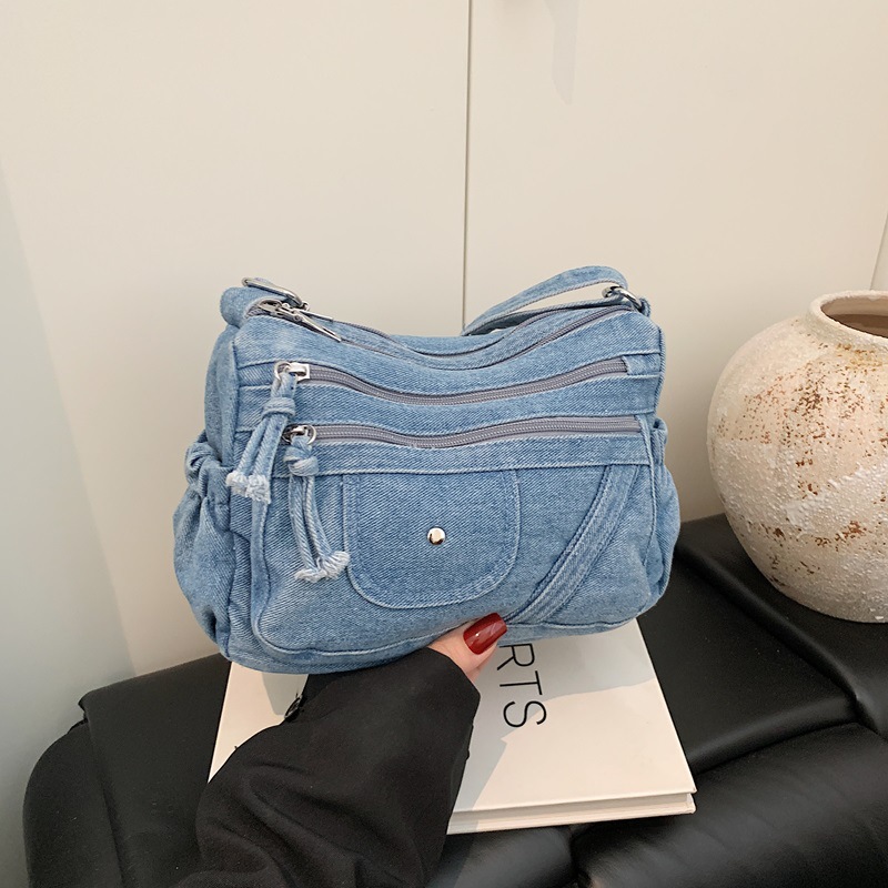 Bolso de mezclilla azul retro  - Luxury Bags Blue reseña y precio