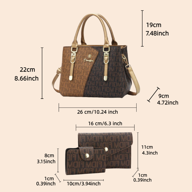 Conjunto de 3 bolsos para muje - Luxury Bags Women reseña y precio