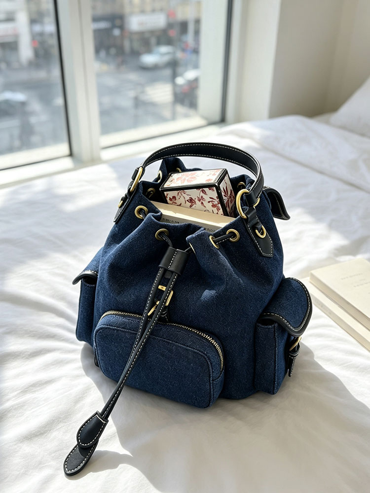 Mochila de Mujer Azul Denim 20 - Luxury Bags Blue reseña y precio