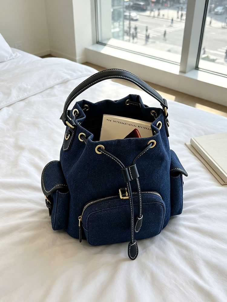 Mochila de Mujer Azul Denim 20 - Luxury Bags Blue reseña y precio
