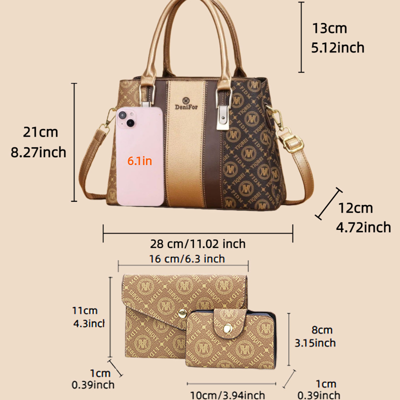Conjunto de 3 piezas de bolsos - Luxury Bags Women reseña y precio