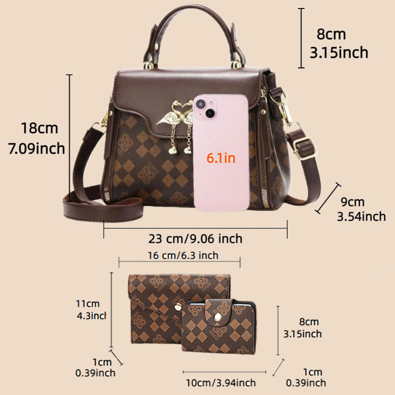 Conjunto de 3 bolsos para muje - Luxury Bags Women reseña y precio